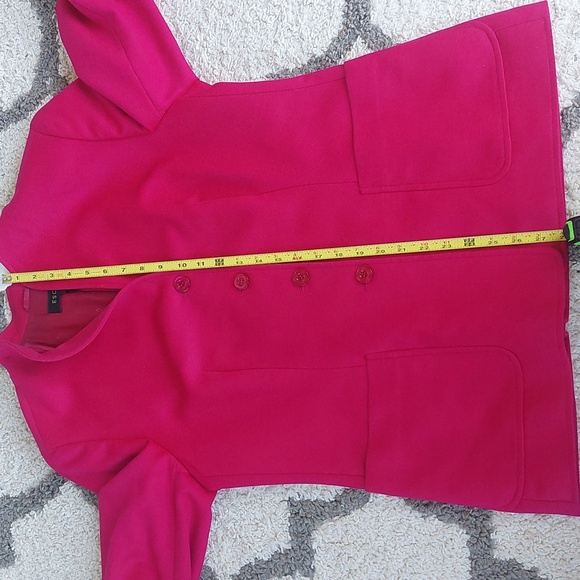 Escada Fuchsia Pink Wool Cashmere Blazer with Pockets Size 42 - Picture 5 of 10